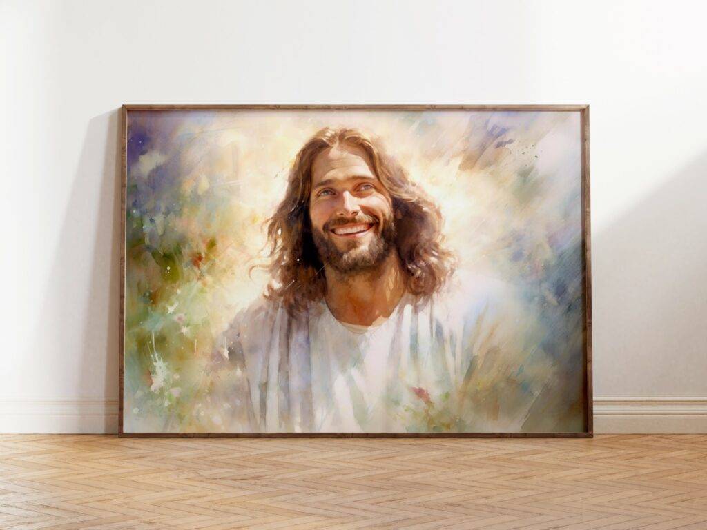Watercolor Jesus Portrait: The Perfect Christian Gift and Wall Art - Image 3