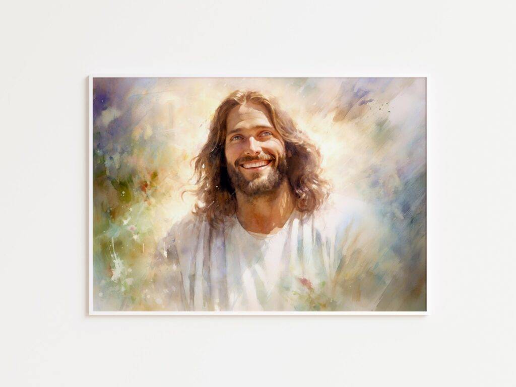Watercolor Jesus Portrait: The Perfect Christian Gift and Wall Art - Image 2