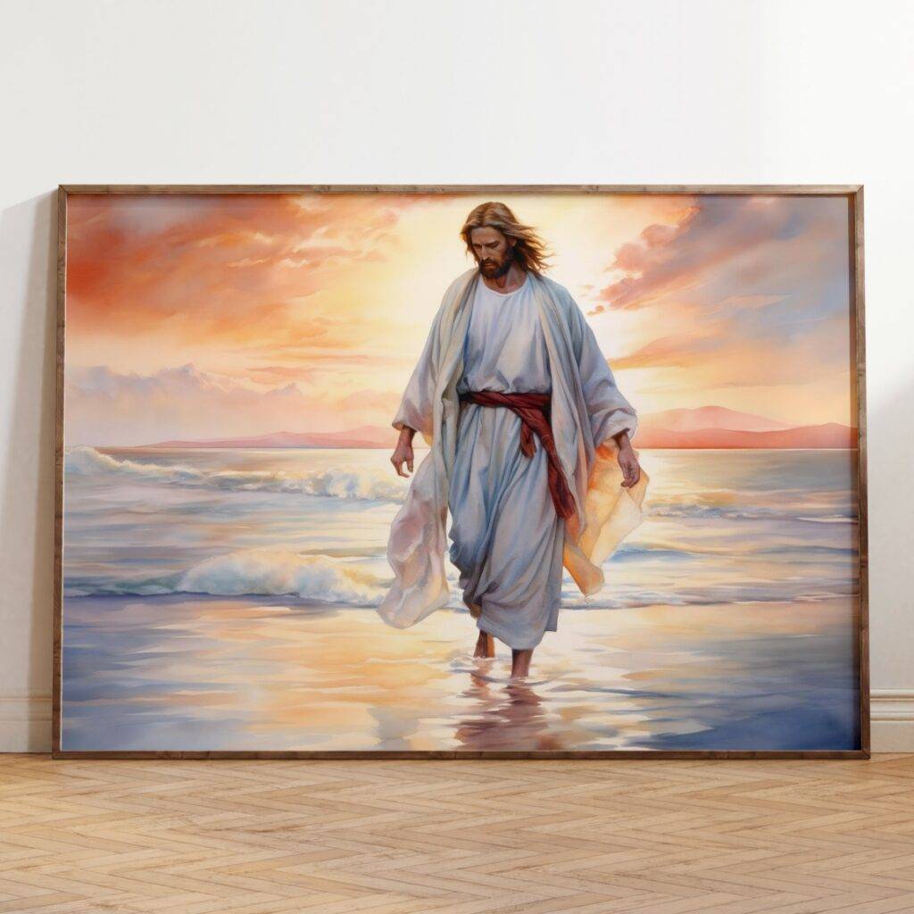 Jesus Walking on Water: Christian Jesus Art Gift