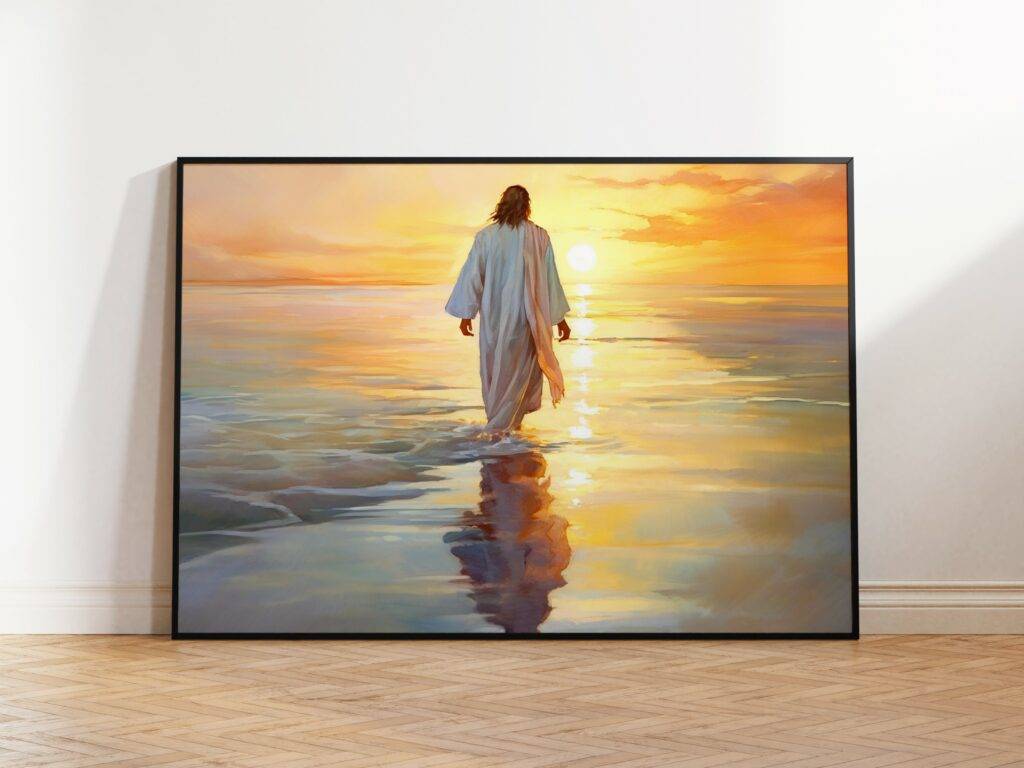 Jesus Walking on Water: Christian Jesus Art Gift - Image 3