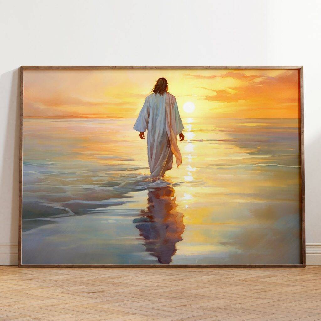 Jesus Walking on Water: Christian Jesus Art Gift
