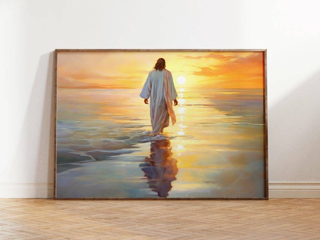 Jesus Walking on Water: Christian Jesus Art Gift