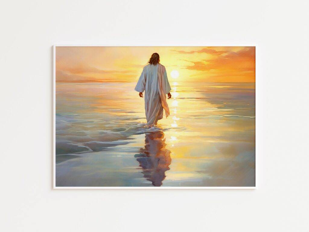 Jesus Walking on Water: Christian Jesus Art Gift - Image 2