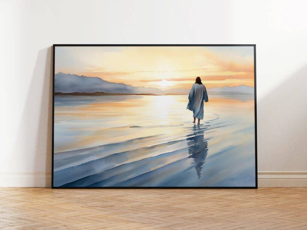 Jesus Walking on Water: Christian Jesus Art Gift - Image 2