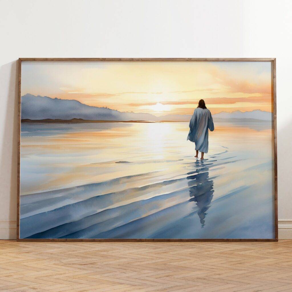 Jesus Walking on Water: Christian Jesus Art Gift