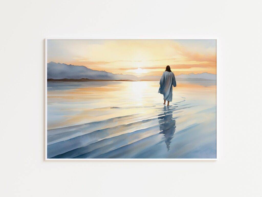 Jesus Walking on Water: Christian Jesus Art Gift - Image 3