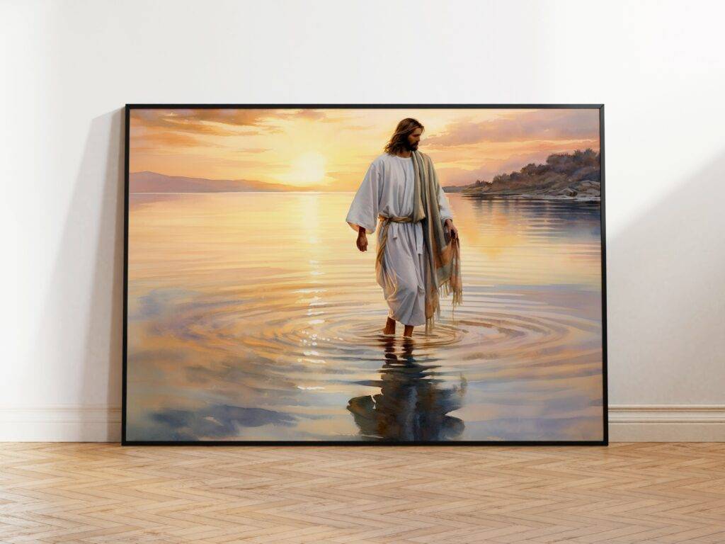 Jesus Walking on Water: Christian Jesus Art Gift - Image 3