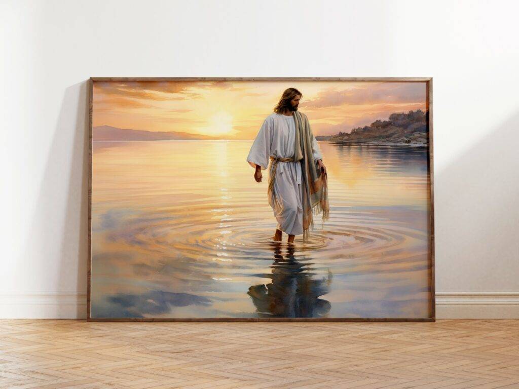 Jesus Walking on Water: Christian Jesus Art Gift