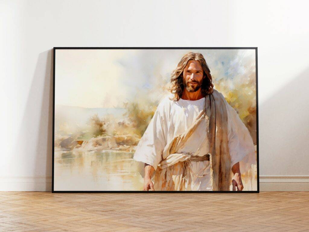 Watercolor Jesus Portrait: The Perfect Jesus Art Gift - Image 3