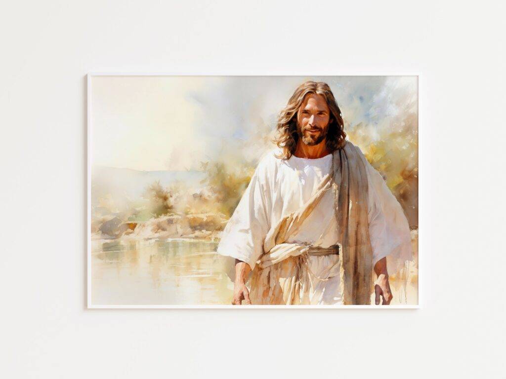 Watercolor Jesus Portrait: The Perfect Jesus Art Gift - Image 2