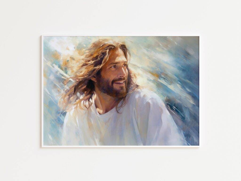Watercolor Jesus Portrait: The Perfect Christian Gift and Wall Decor - Image 2