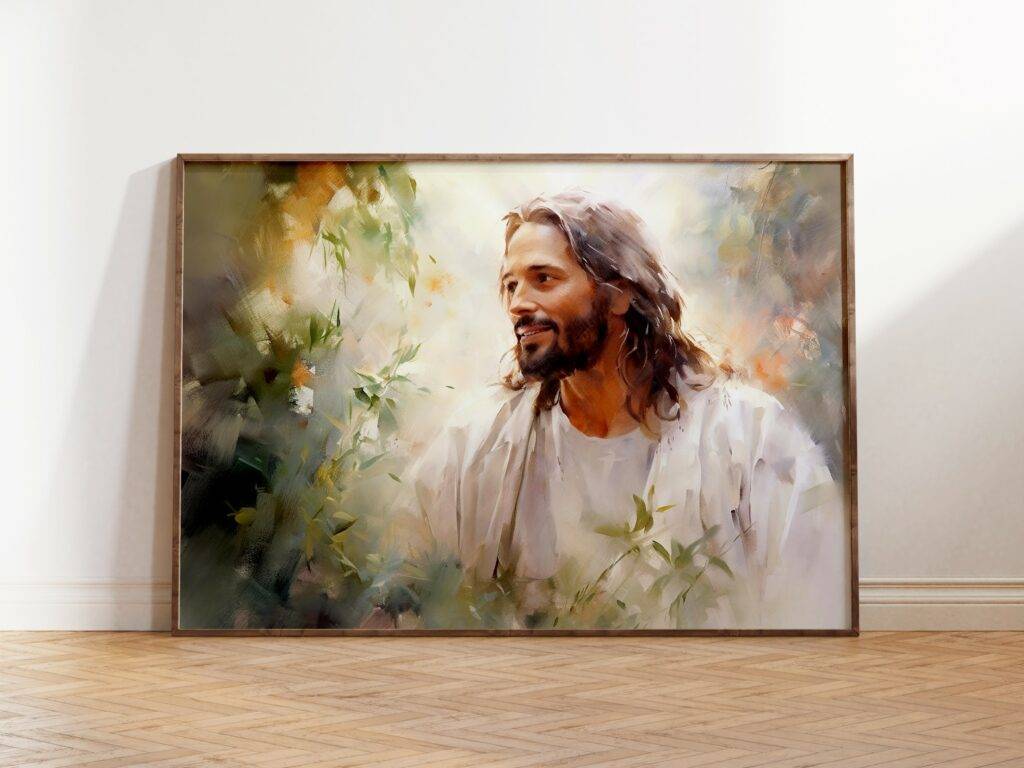 Watercolor Jesus Portrait: The Perfect Christian Gift and Wall Decor - Image 3