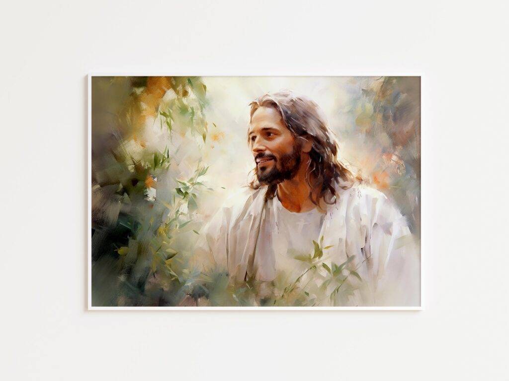 Watercolor Jesus Portrait: The Perfect Christian Gift and Wall Decor - Image 2