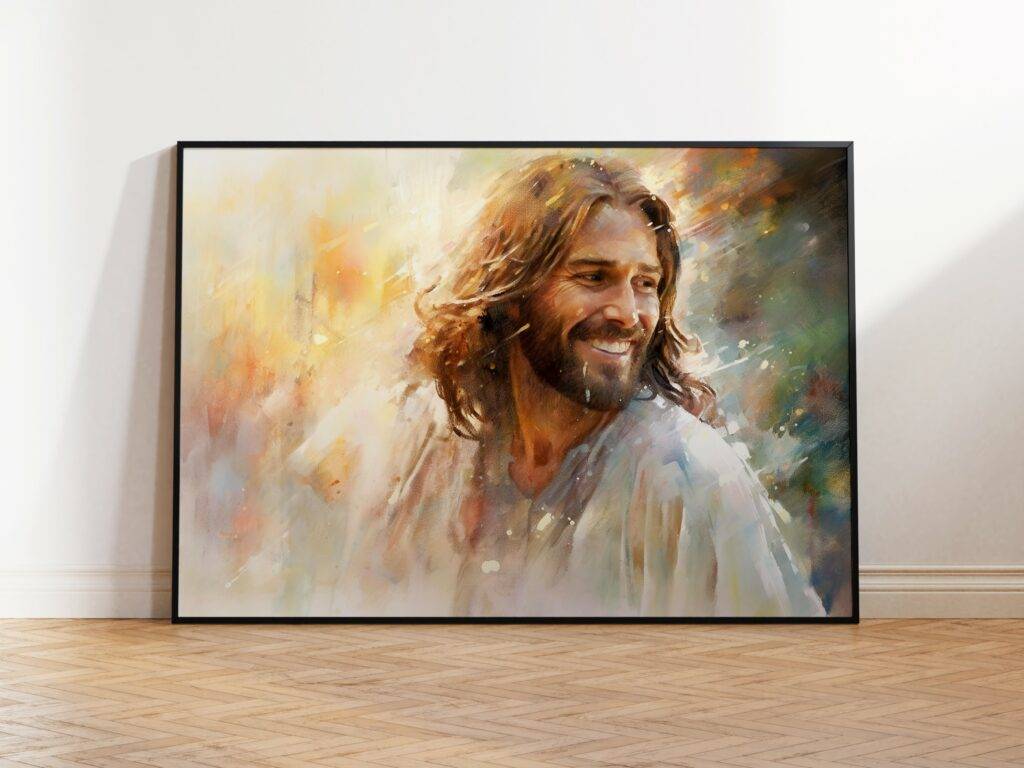 Watercolor Jesus Portrait: The Perfect Christian Gift and Wall Decor - Image 2
