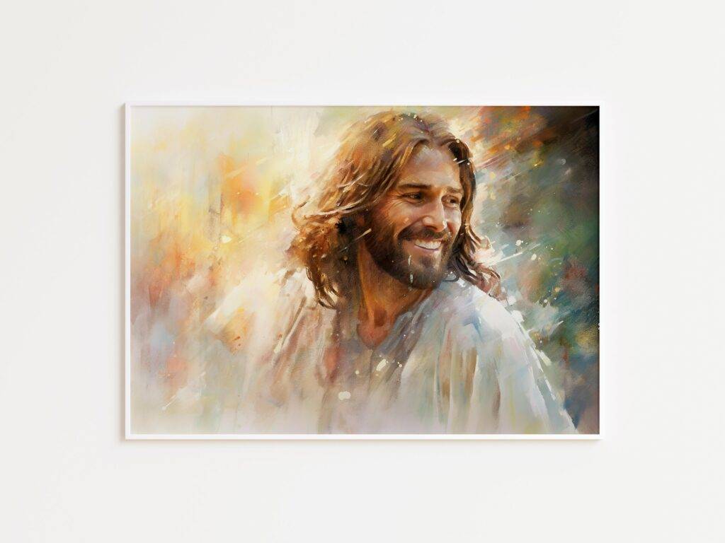 Watercolor Jesus Portrait: The Perfect Christian Gift and Wall Decor - Image 3