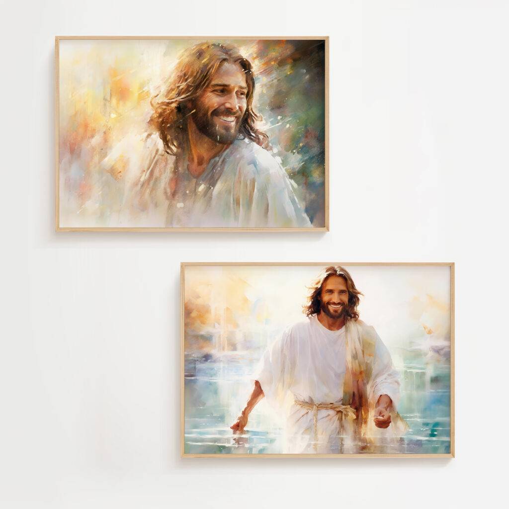 Jesus Christ Wall Art - Set of Two