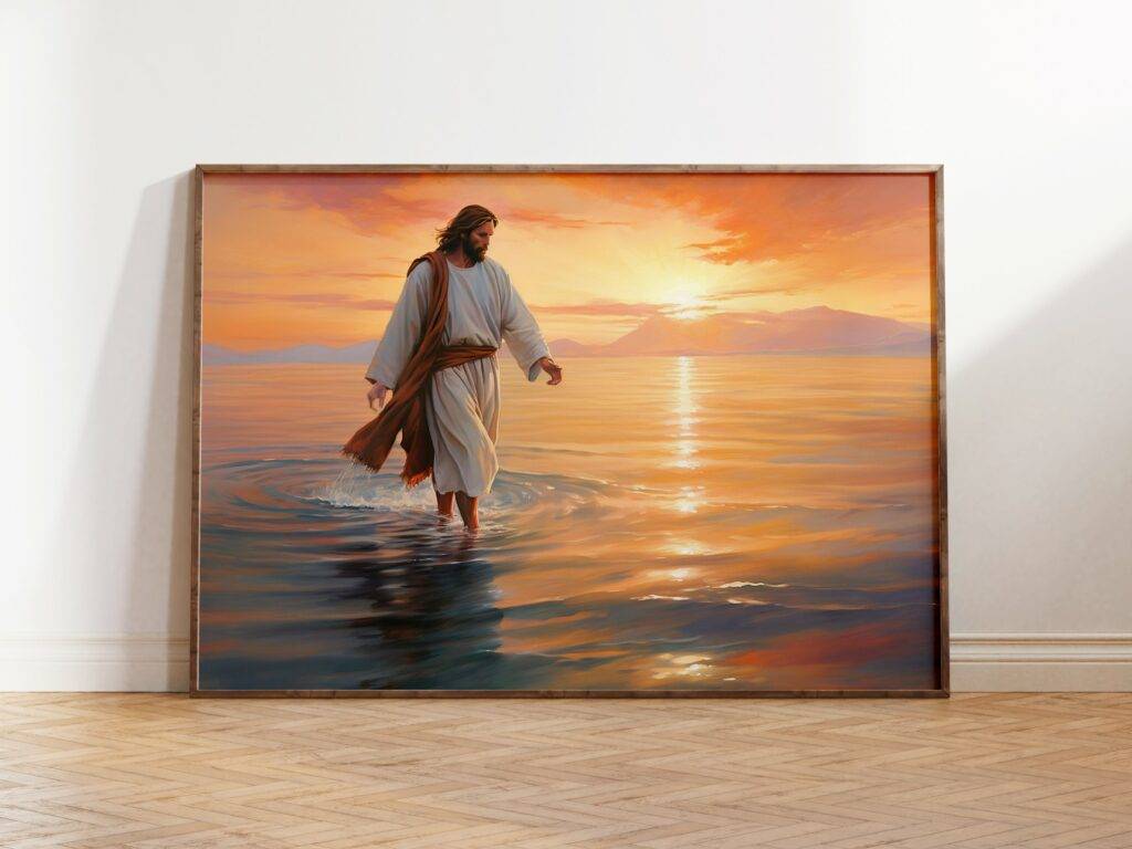 Jesus Walking on Water Wall Art