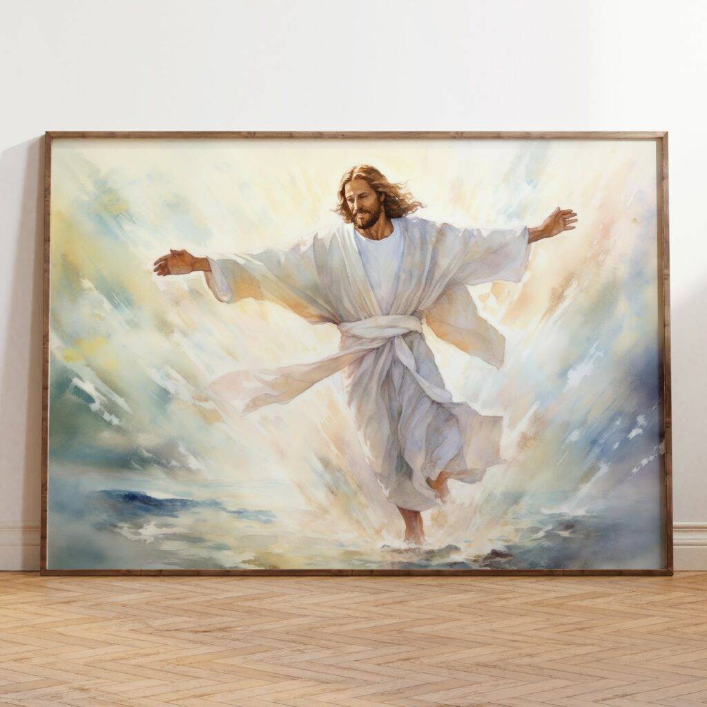 Jesus Walking on Water Wall Art
