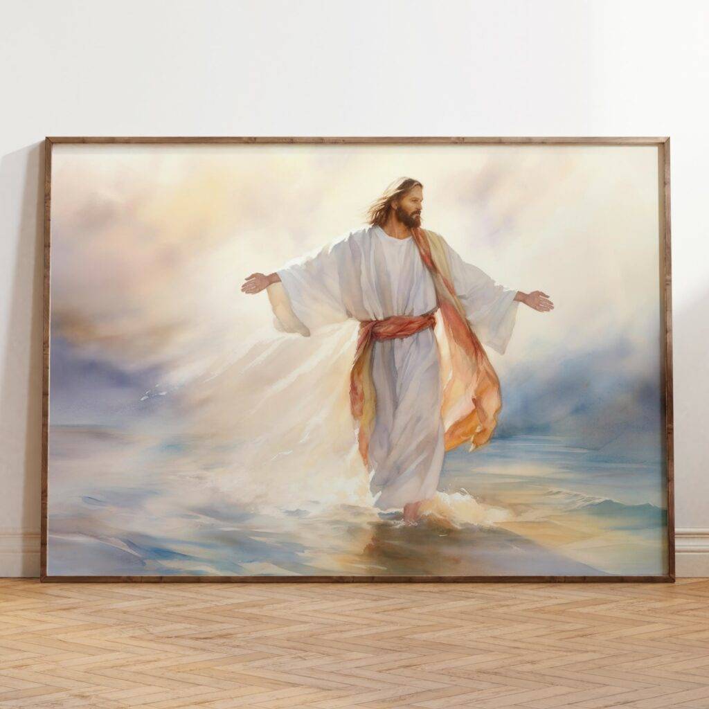Jesus Walking on Water Wall Art