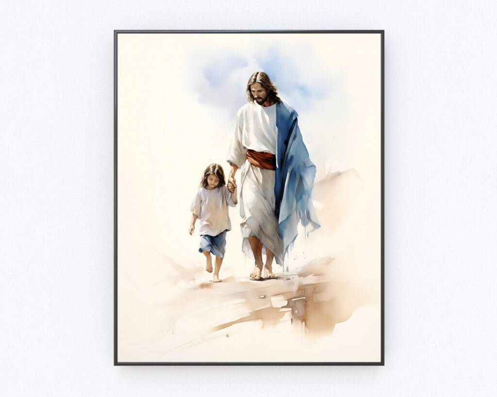 Jesus and Child Wall Art - Image 4
