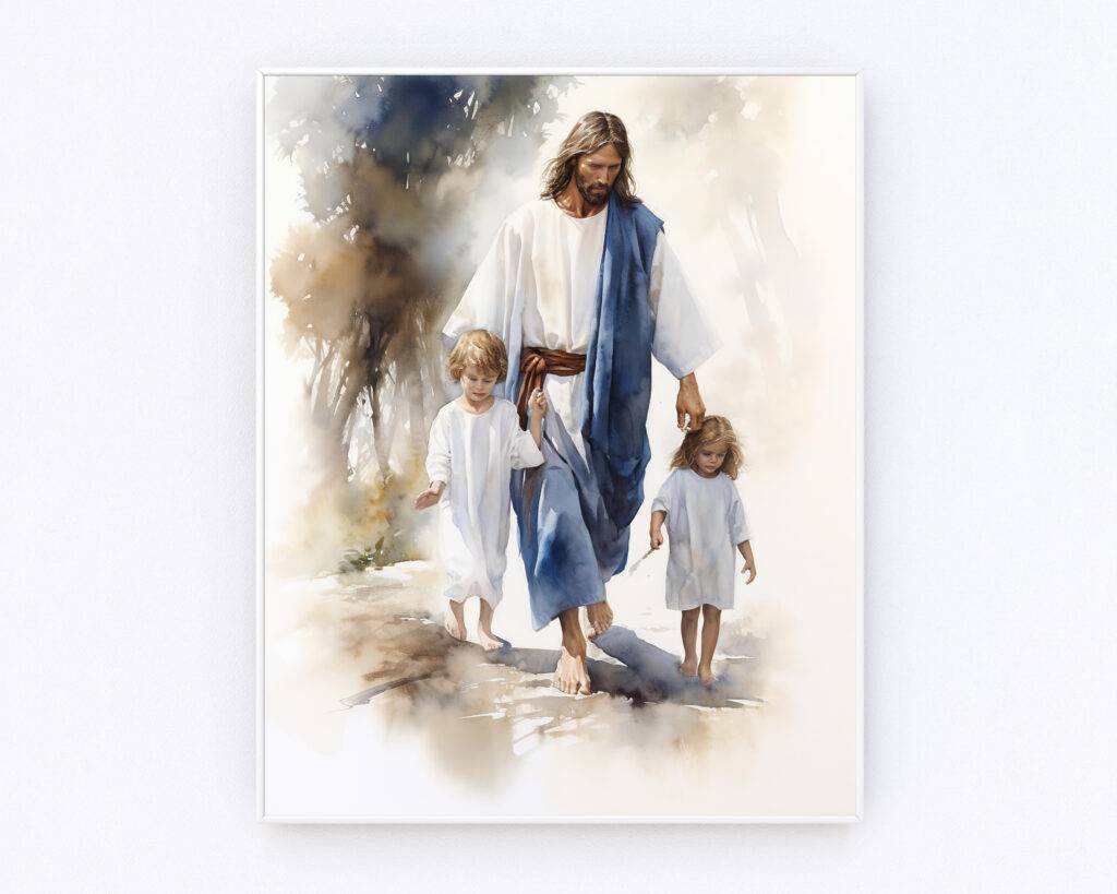 Jesus and Child Wall Art - Image 3