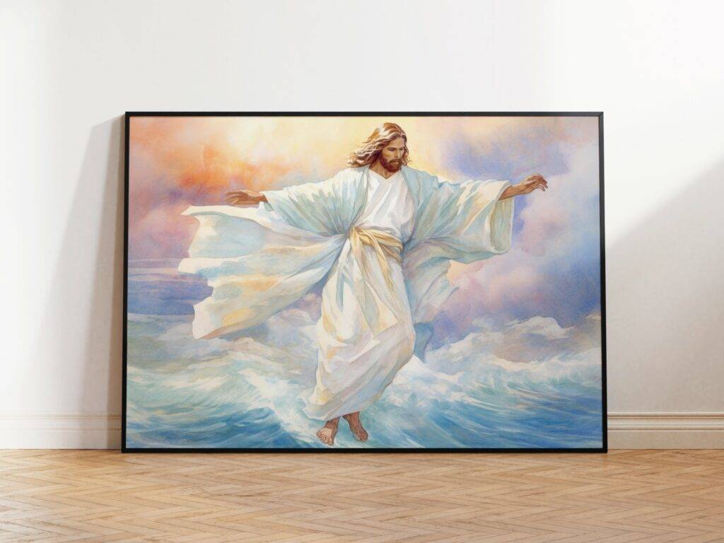 Jesus Walking on Water Wall Art - Image 2