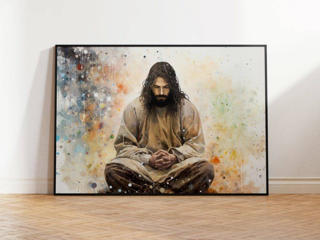 Jesus Praying Wall Art - Image 2