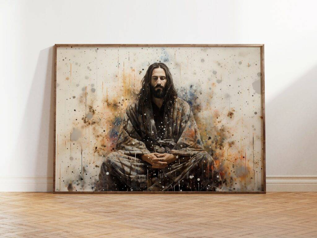 Jesus Praying Wall Art