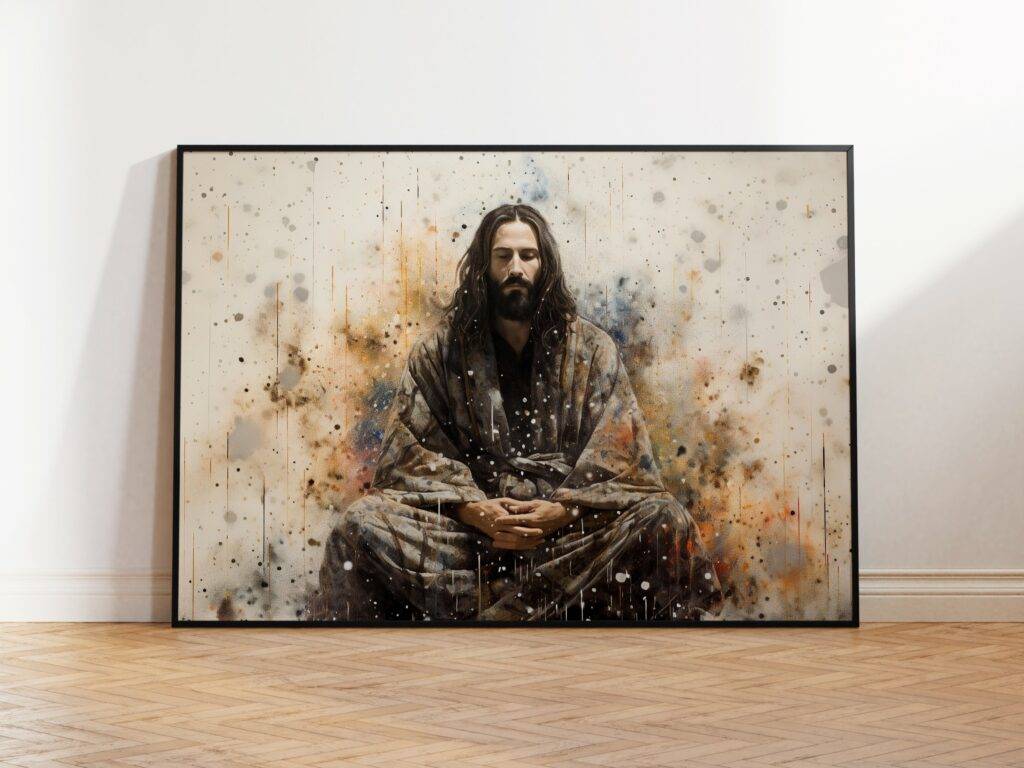 Jesus Praying Wall Art - Image 2
