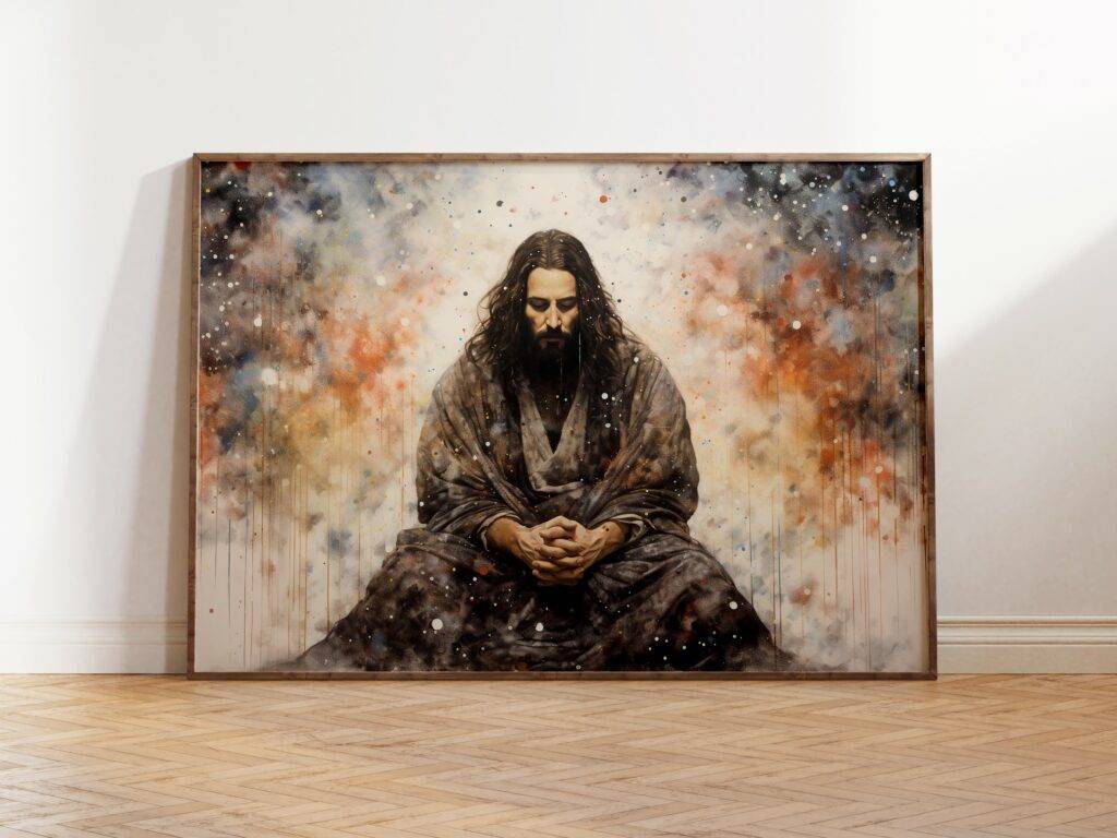 Jesus Praying Wall Art