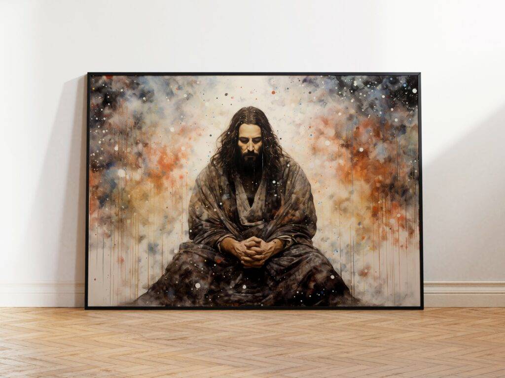 Jesus Praying Wall Art - Image 2