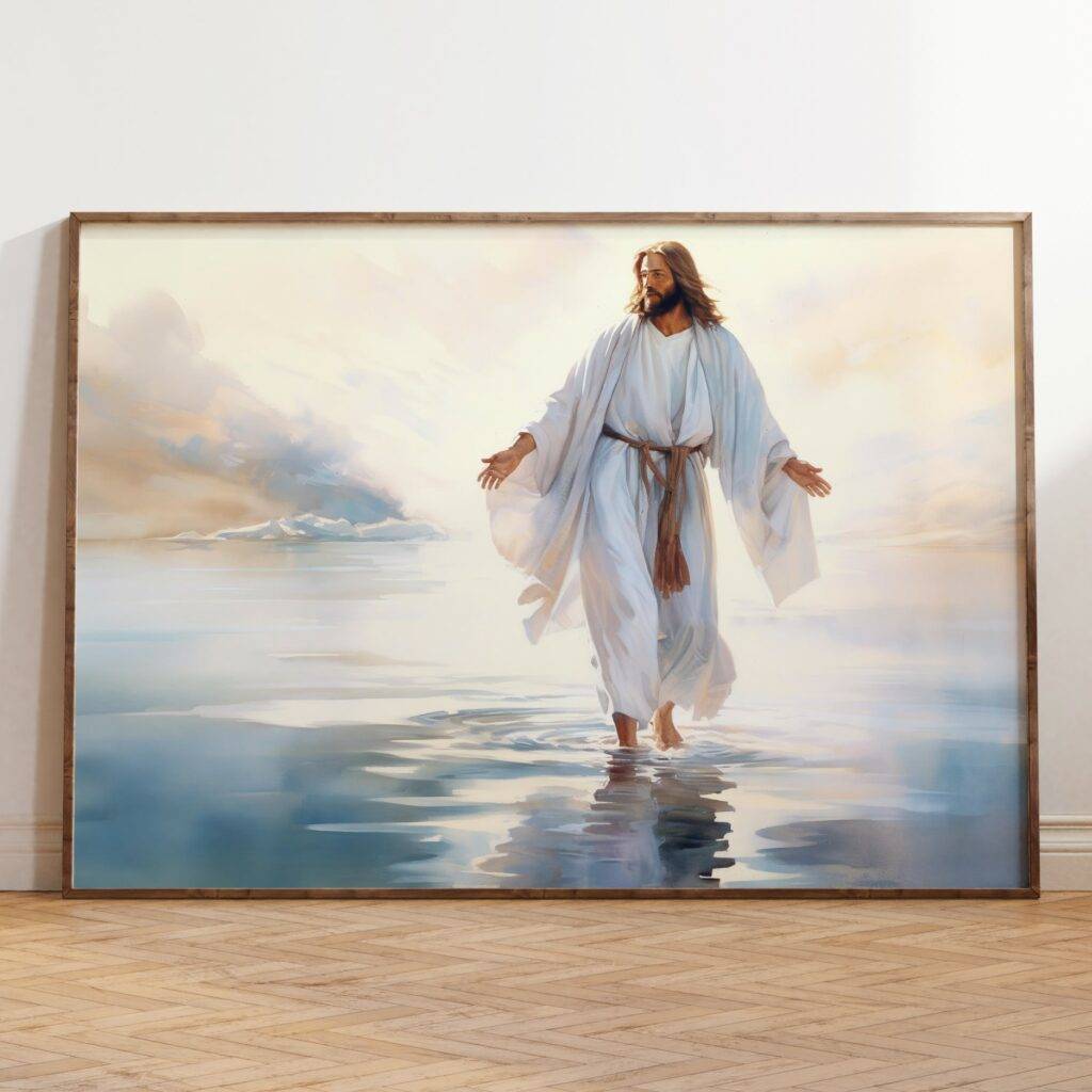 Jesus Walking on Water Wall Art