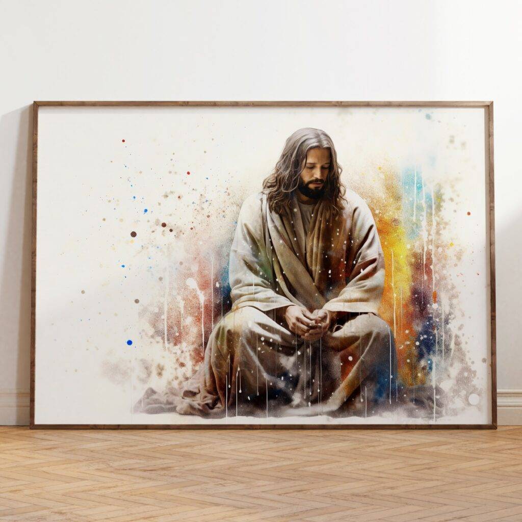 Jesus Praying Wall Art