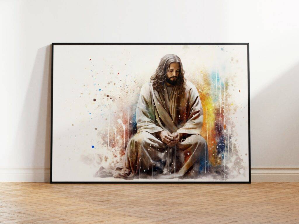 Jesus Praying Wall Art - Image 3
