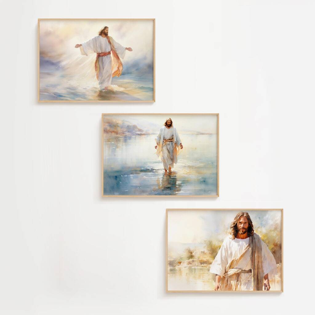 Jesus Christ Wall Art - Set of Three