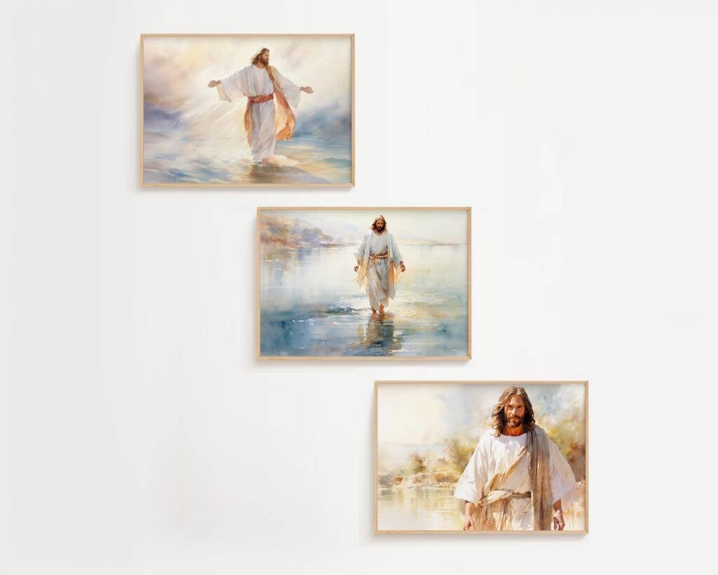 Jesus Christ Wall Art - Set of Three