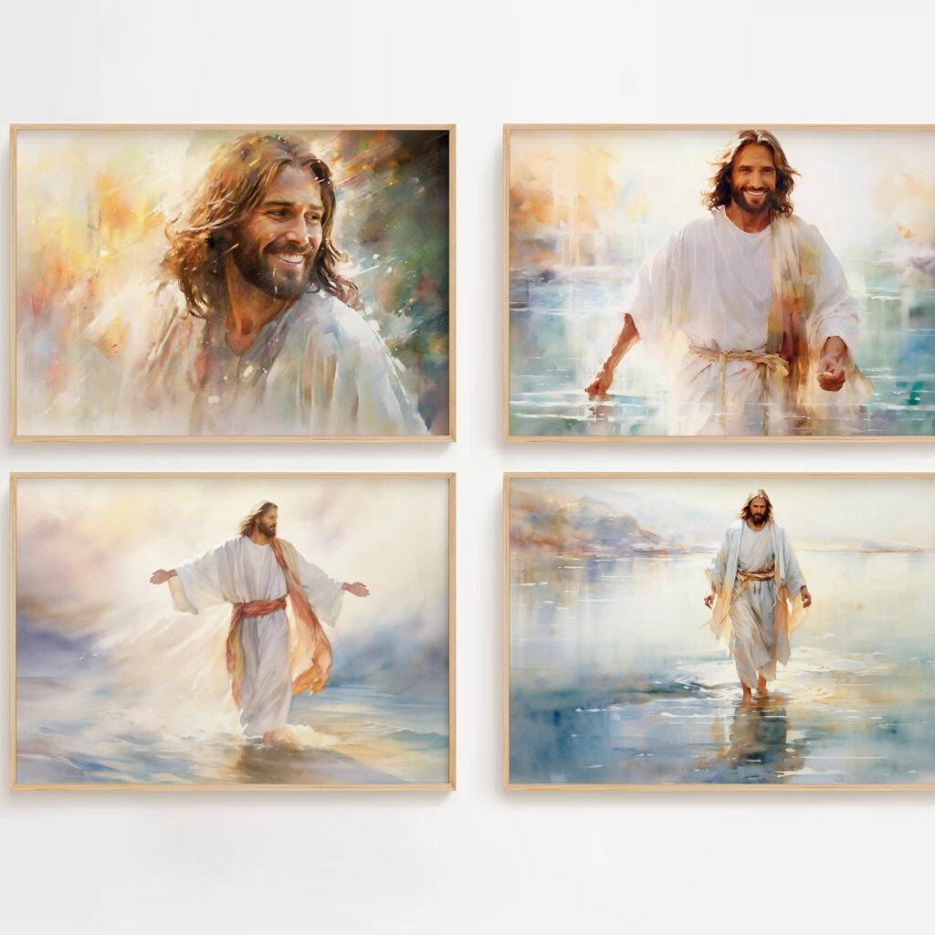 Jesus Christ Wall Art - Set of Four