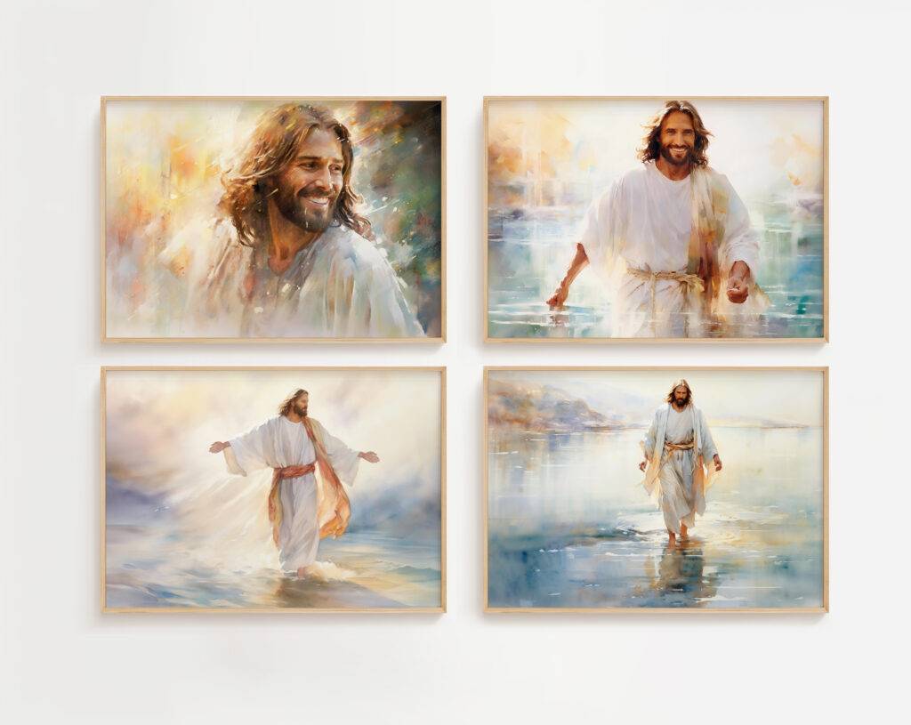 Jesus Christ Wall Art - Set of Four