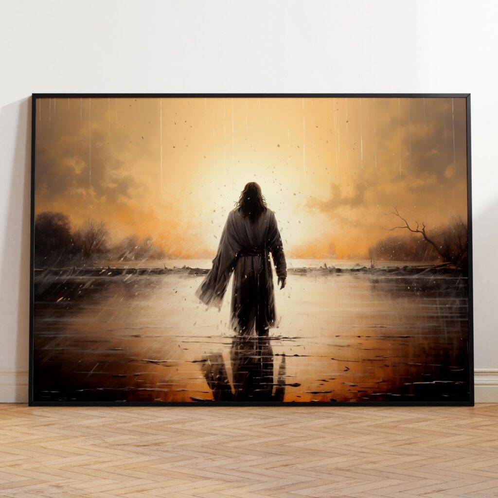Jesus Walking on Water Wall Art