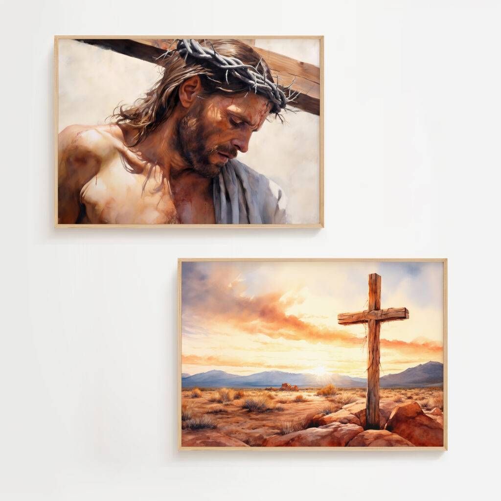 Jesus Christ Wall Art - Set of Two