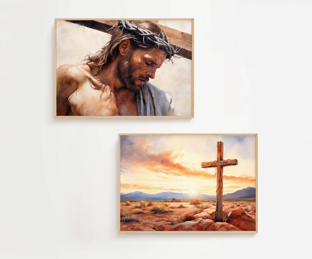 Jesus Christ Wall Art - Set of Two