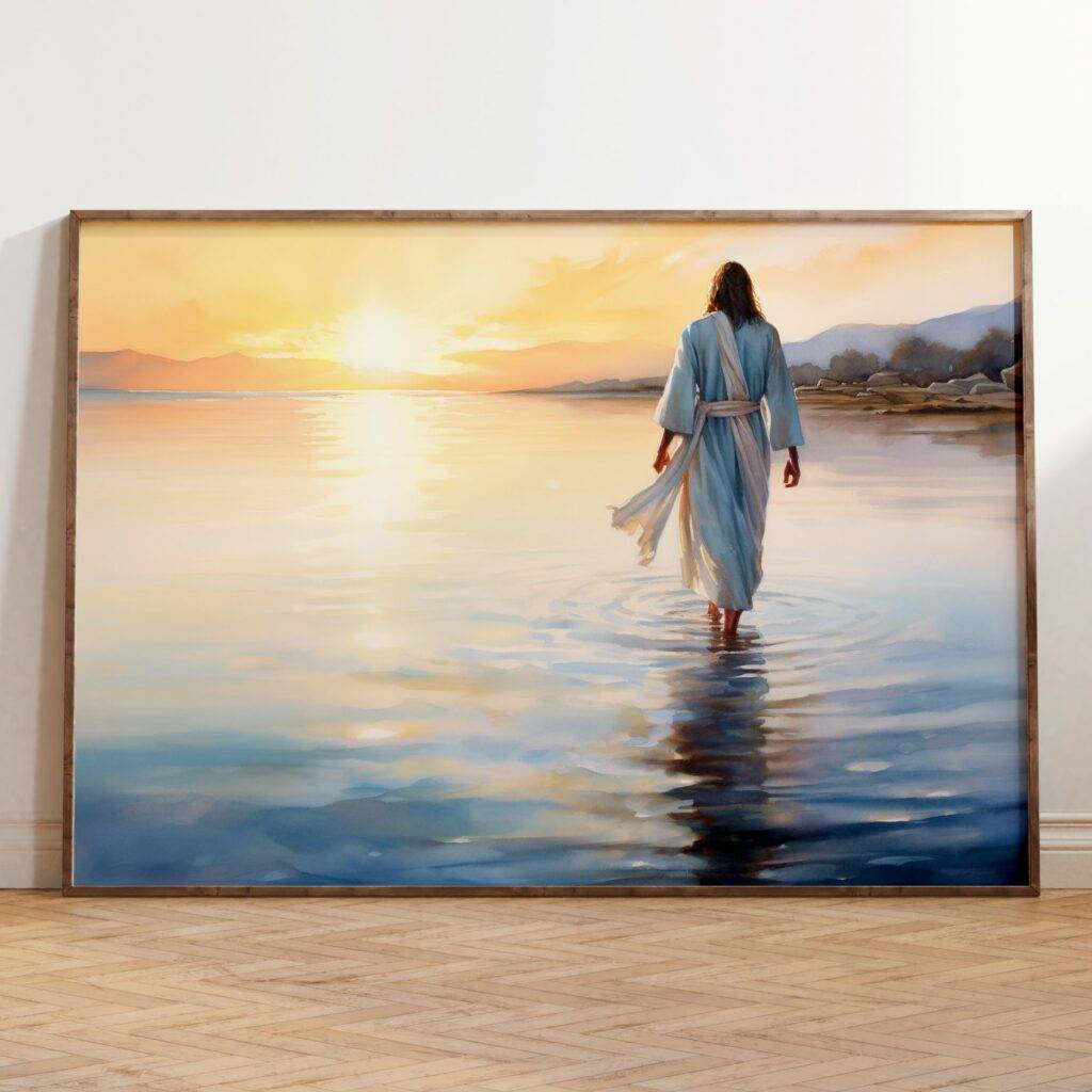 Jesus Walking on Water Wall Art