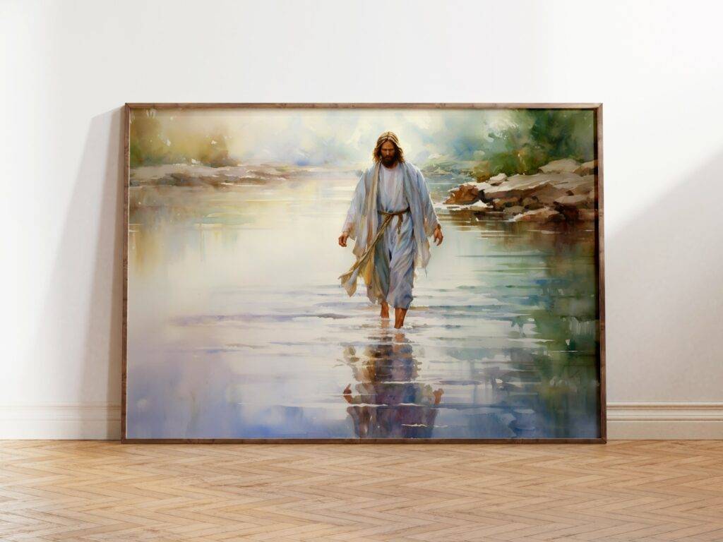 Jesus Walking on Water Wall Art