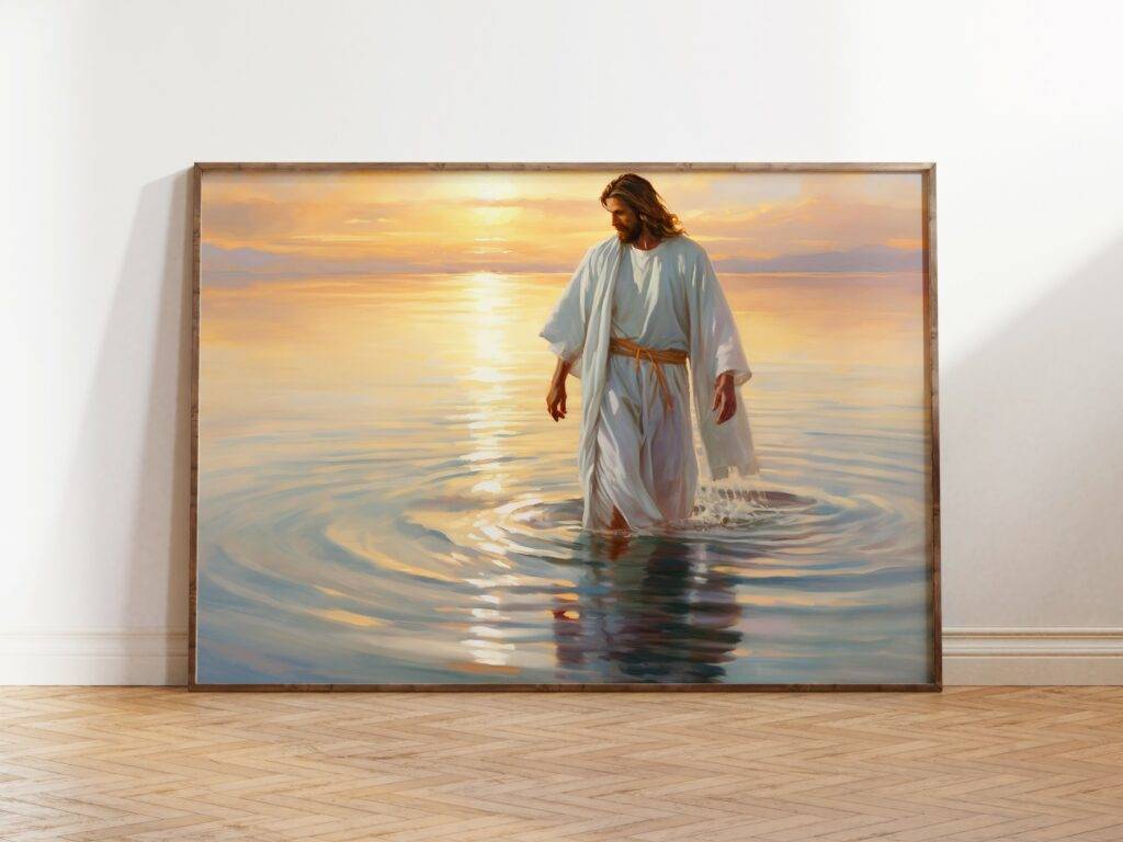 Jesus Walking on Water Wall Art