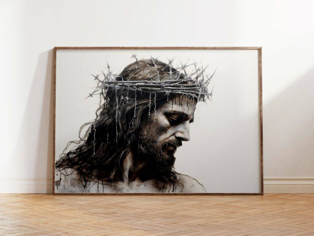 Jesus Crown of Thorns Portrait - Image 3