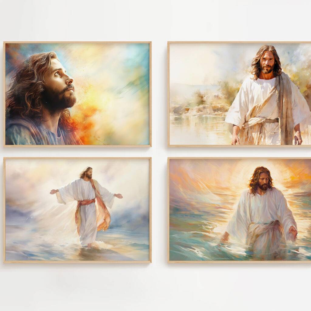 Jesus Christ Wall Art - Set of Four