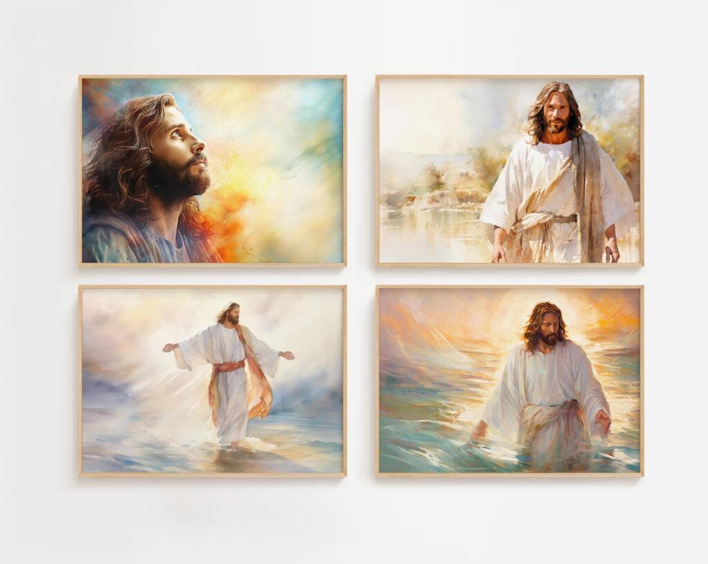 Jesus Christ Wall Art - Set of Four