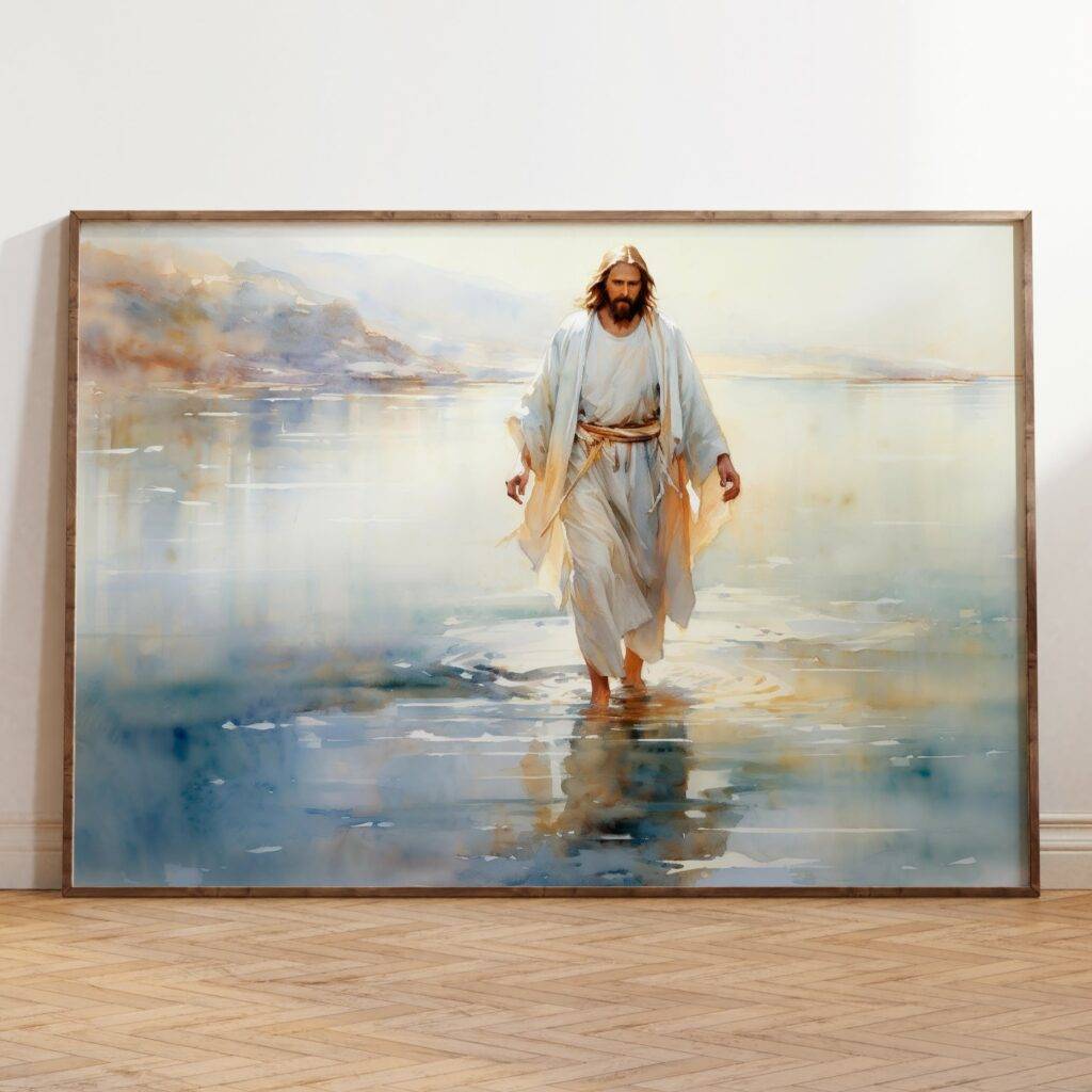 Jesus Walking on Water Wall Art
