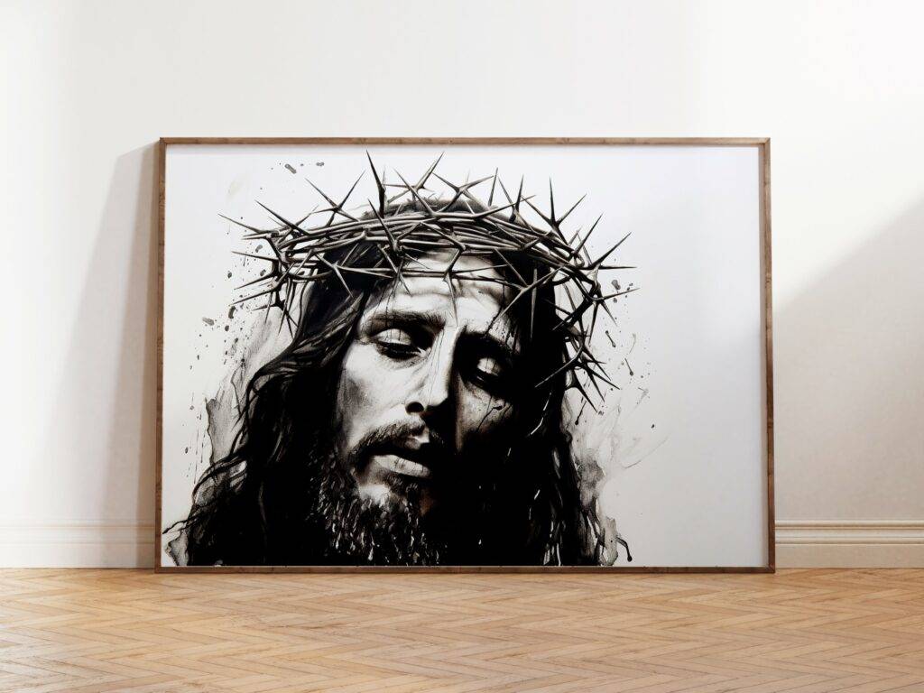 Jesus Crown of Thorns Portrait - Image 3
