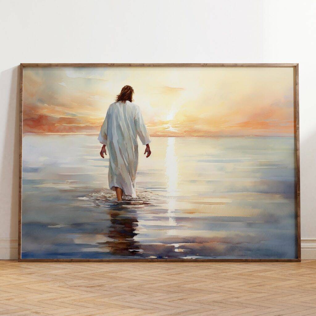 Jesus Walking on Water Wall Art